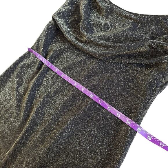 Y2K Vintage 90s Slip Dress S M 4 6 Gold Shimmer Prom Formal RAG whimsygoth 1092 - Picture 11 of 15